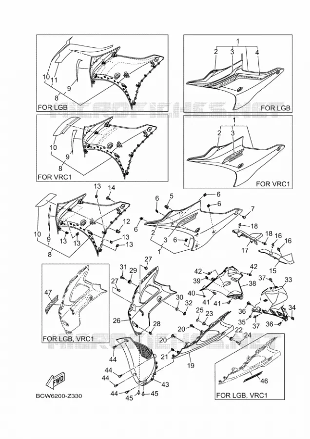 PROTEGE JAMBES Yamaha MOTO 155 2024 R15  YZF155-A