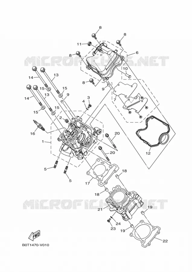 CULASSE Yamaha MOTO 155 2024 R15  YZF155-A