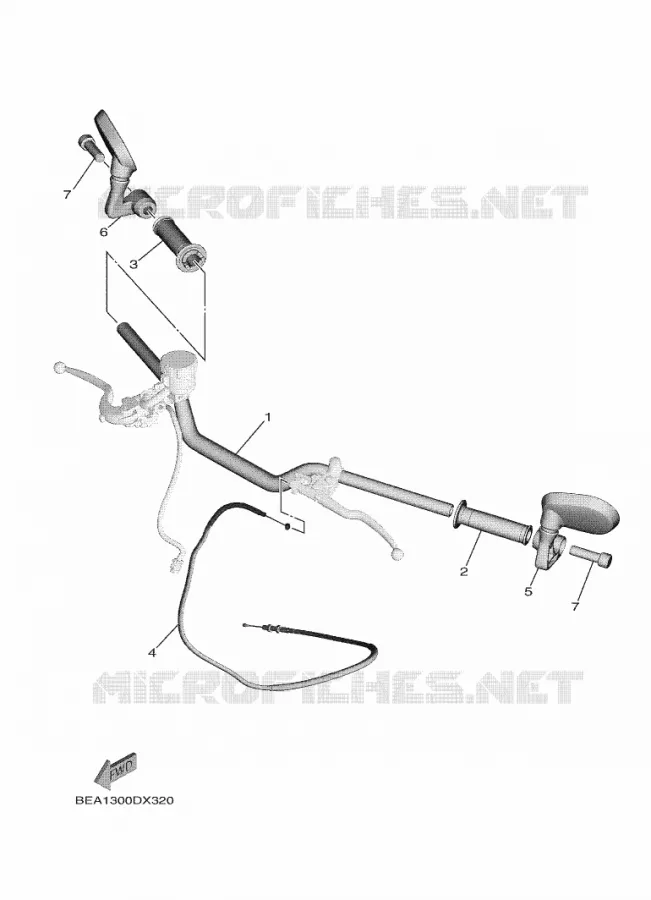 GUIDON ET CABLES Yamaha MOTO 900 2024 XSR  MTM890