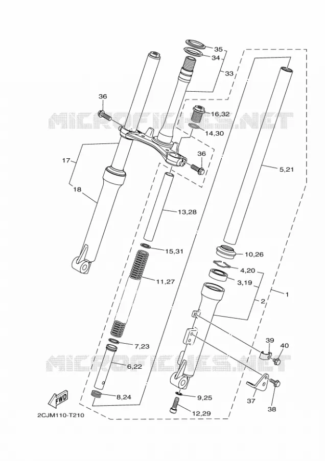 FOURCHE Yamaha MOTO 50 2024 TTR  TT-R50