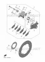 ETRIER DE FREIN AR pour Yamaha R7 35KW A2 de 2024