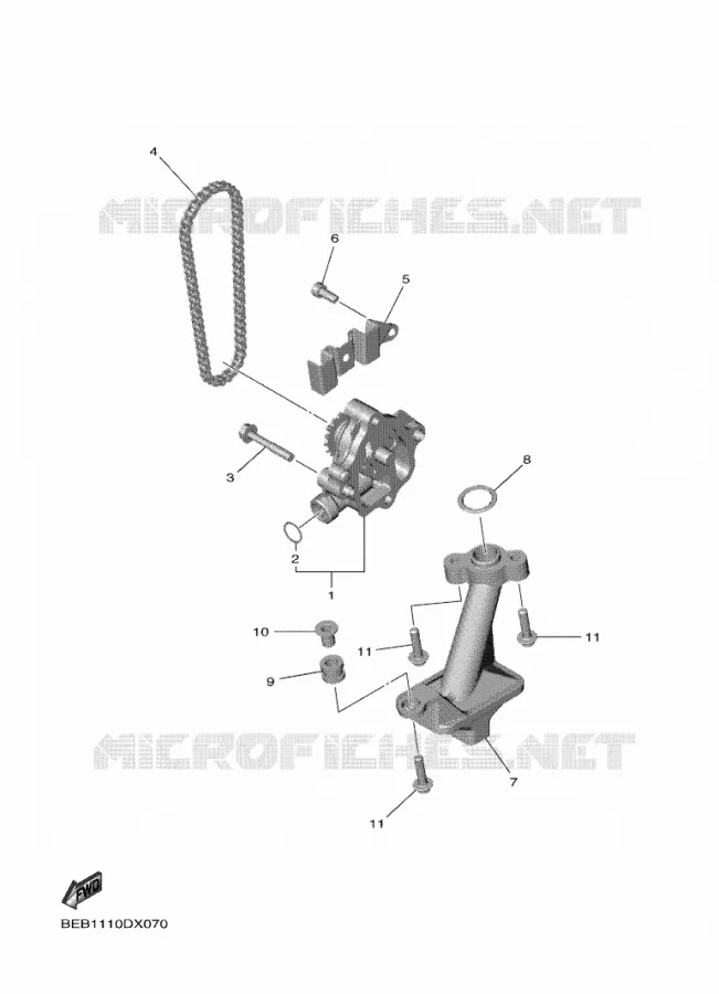 POMPE A HUILE Yamaha MOTO 700 2024 R7  YZF690-U