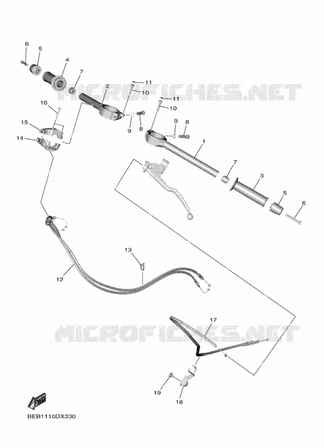 GUIDON ET CABLES Yamaha MOTO 700 2024 R7  YZF690-U