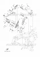 SUPPORT / REPOSE PIEDS 2 pour Yamaha XSR 700 LEGACY 35KW A2 de 2024