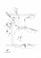 GUIDON ET CABLES pour Yamaha XSR 700 35KW A2 de 2024