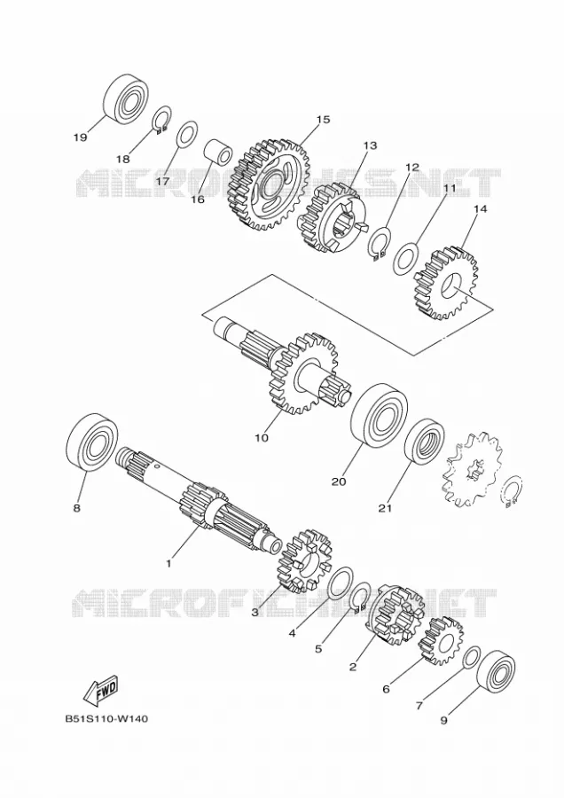 TRANSMISSION Yamaha MOTO 110 2024 TTR  TT-R110