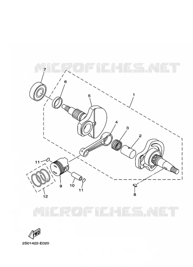 VILEBREQUIN / PISTON Yamaha MOTO 110 2024 TTR  TT-R110