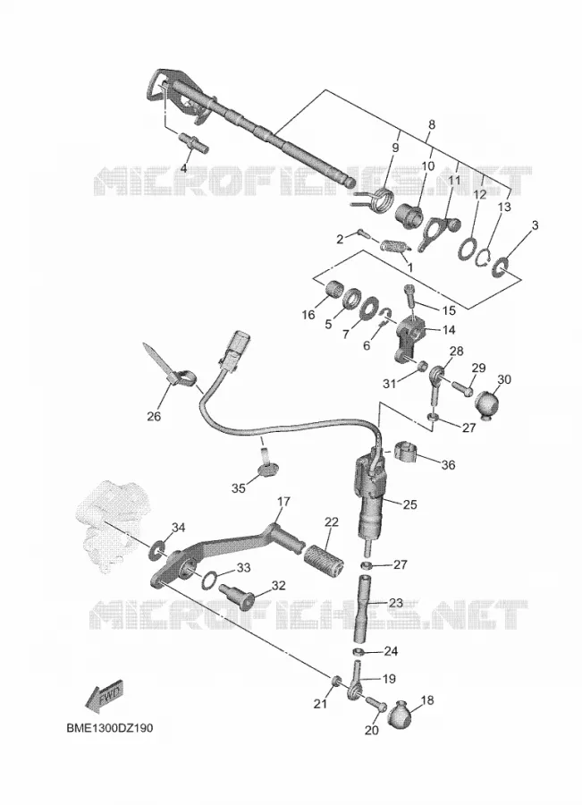 AXE DE SELECTEUR / PEDALE Yamaha MOTO 900 2024 MT  MTN890