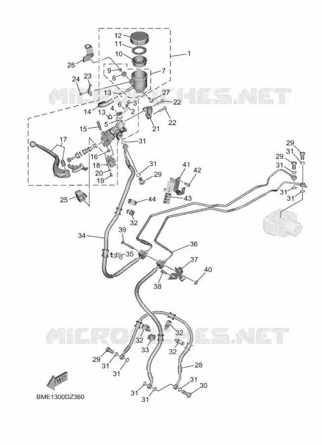 MAITRE CYLINDRE AVANT Yamaha MOTO 900 2024 MT  MTN890