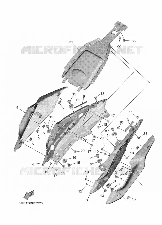 COUVERCLE LATERAL Yamaha MOTO 900 2024 MT  MTN890