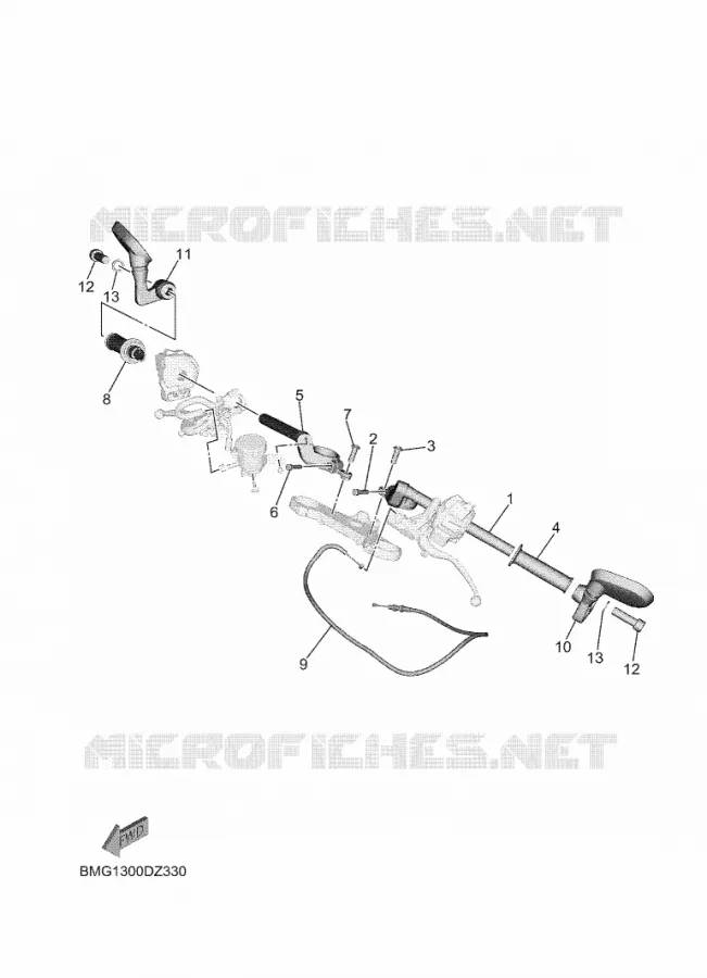 GUIDON ET CABLES Yamaha MOTO 900 2024 XSR  MTM890D
