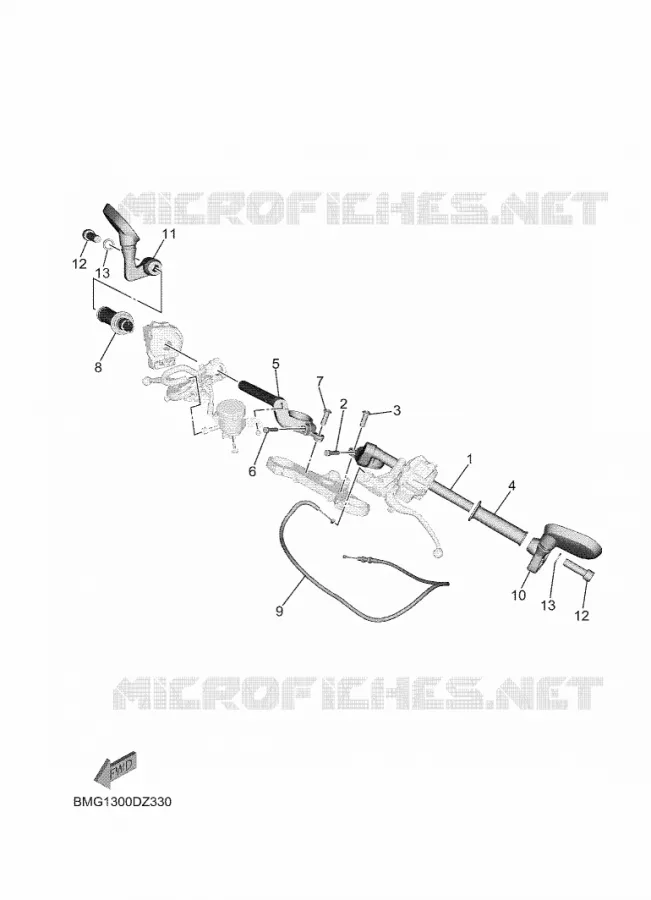GUIDON ET CABLES Yamaha MOTO 900 2024 XSR  MTM890D
