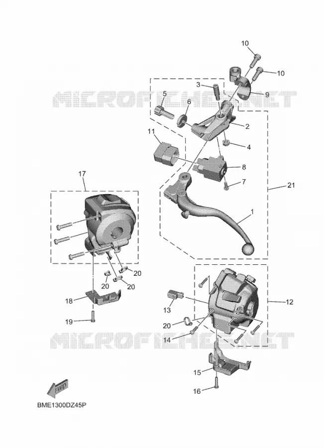 COMMODO / LEVIER Yamaha MOTO 900 2024 MT  MTN890D