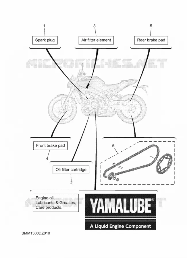 PIECES D'ENTRETIEN Yamaha MOTO 900 2024 MT  MTN890D