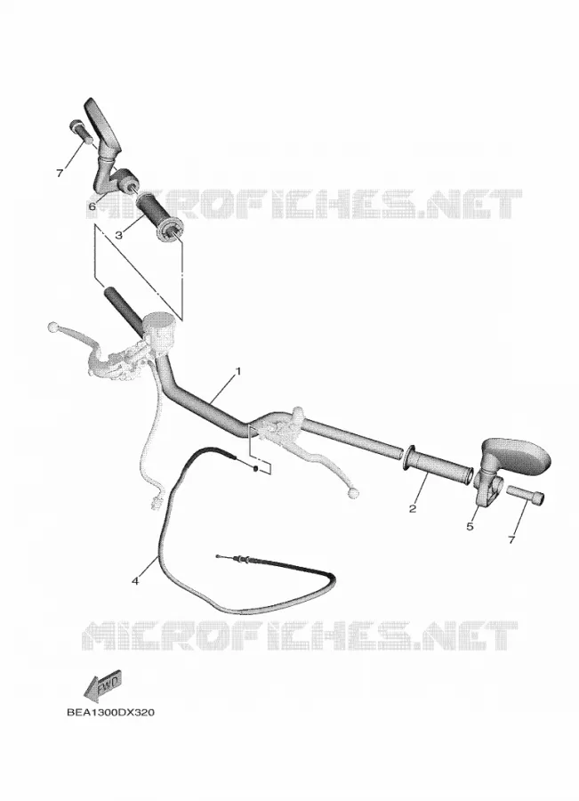 GUIDON ET CABLES Yamaha MOTO 900 2024 XSR  MTM890-U