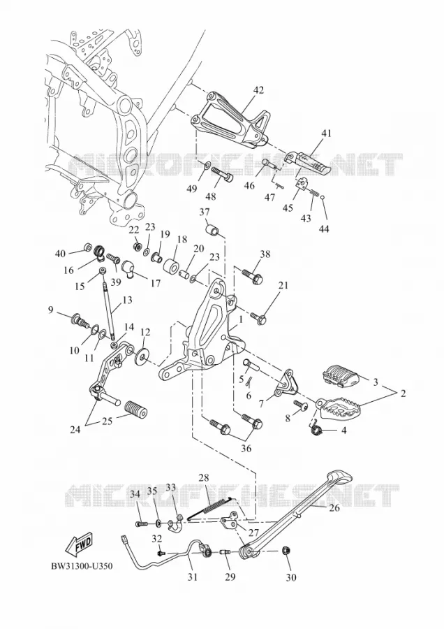BEQUILLE / REPOSE PIEDS Yamaha MOTO 700 2024 TENERE  XTZ690-U
