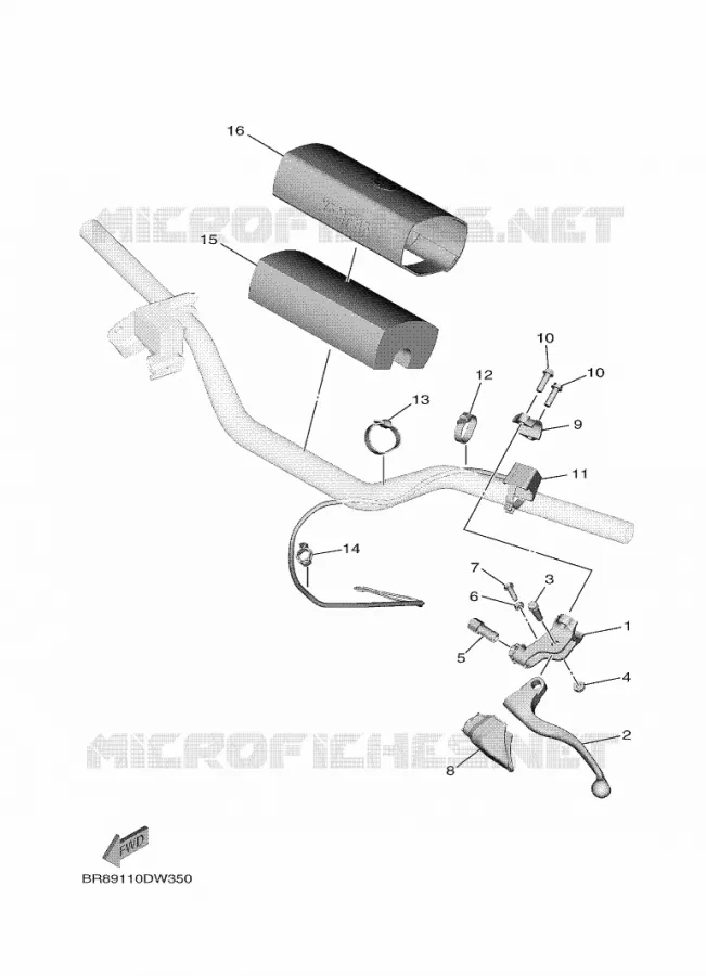 COMMODO / LEVIER Yamaha MOTO 65 2024 YZ  YZ65