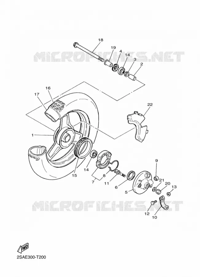 ROUE AVANT Yamaha MOTO 50 2024 PW  PW50