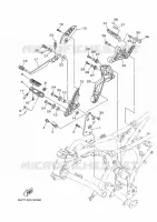 SUPPORT / REPOSE PIEDS 2 pour Yamaha MT-07 de 2024