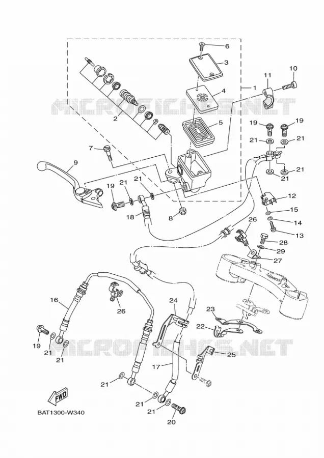 MAITRE CYLINDRE AVANT Yamaha MOTO 700 2024 MT  MTN690