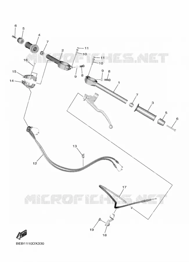 GUIDON ET CABLES Yamaha MOTO 700 2024 R7  YZF690