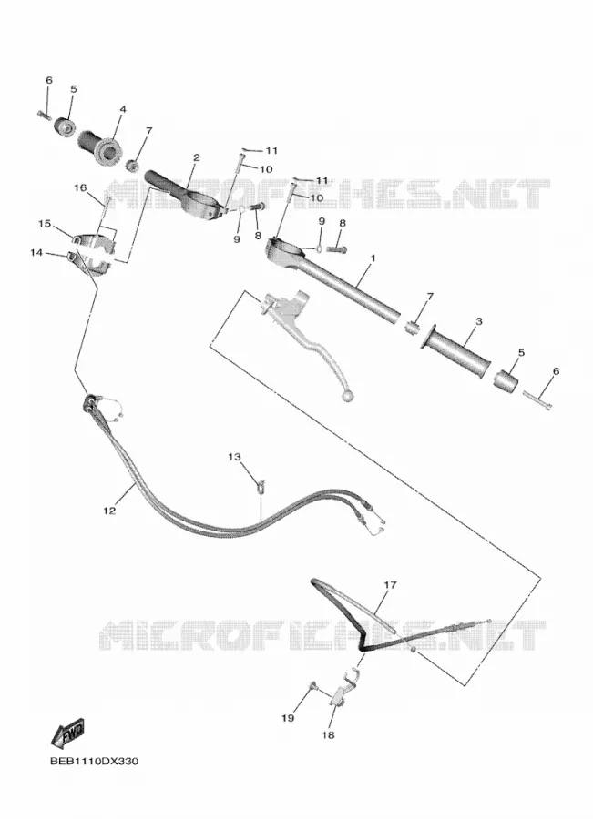 GUIDON ET CABLES Yamaha MOTO 700 2024 R7  YZF690