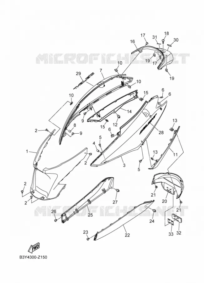 COUVERCLE LATERAL Yamaha SCOOTER 125 2024 D'ELIGHT  LTS125-C