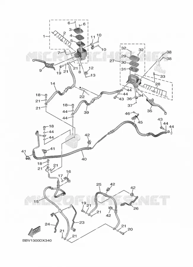 MAITRE CYLINDRE DE FREIN AVANT Yamaha SCOOTER 560 2024 TMAX  XP560