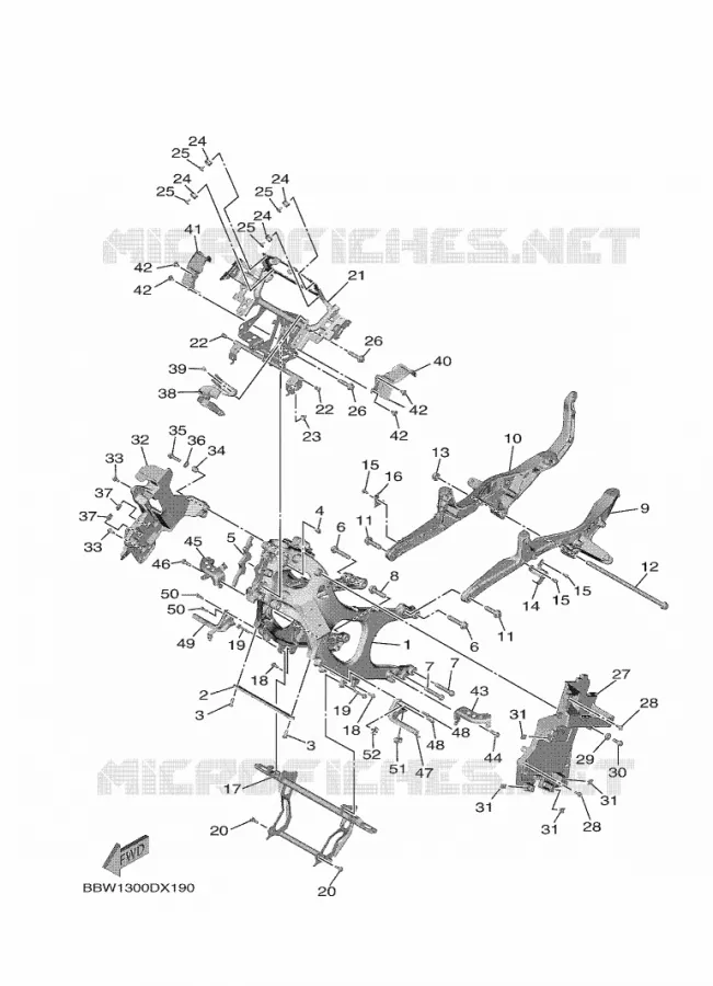 CADRE Yamaha SCOOTER 560 2024 TMAX  XP560D