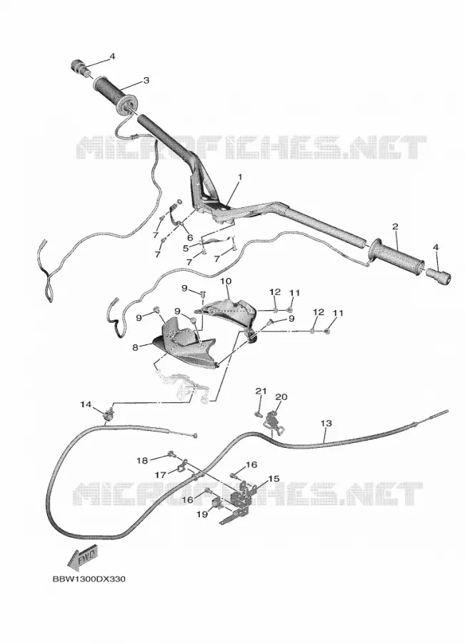 GUIDON ET CABLES Yamaha SCOOTER 560 2024 TMAX  XP560D