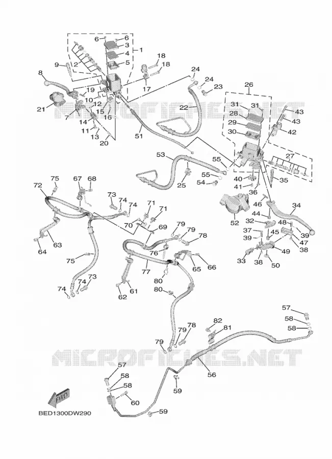 MAITRE CYLINDRE DE FREIN AVANT Yamaha SCOOTER 300 2024 TRICITY  MWD300