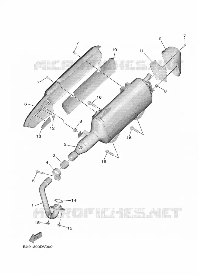 ECHAPPEMENT Yamaha SCOOTER 300 2024 TRICITY  MWD300