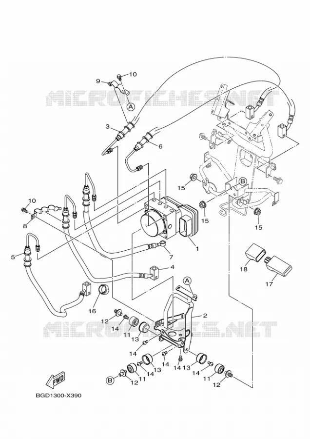 PARTIE ELECTRIQUE 3 Yamaha SCOOTER 155 2024 TRICITY  MWS155-A