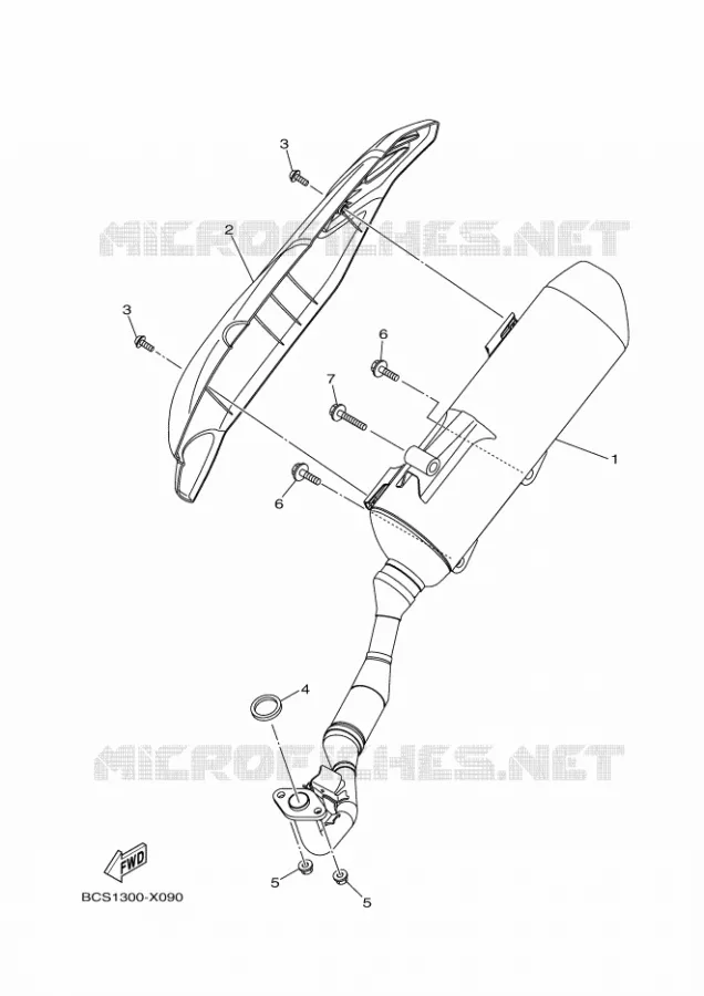 ECHAPPEMENT Yamaha SCOOTER 155 2024 TRICITY  MWS155-A