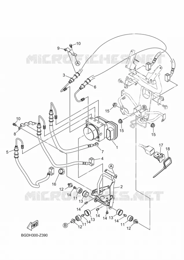 PARTIE ELECTRIQUE 3 Yamaha SCOOTER 155 2024 TRICITY  MWS155-A
