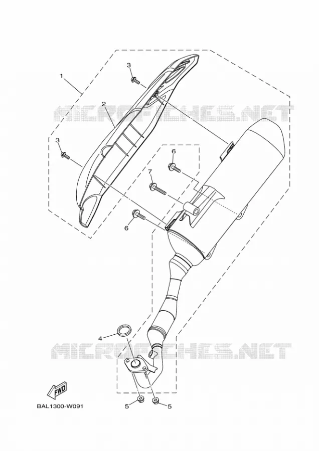 ECHAPPEMENT Yamaha SCOOTER 155 2024 NMAX  GPD155-A