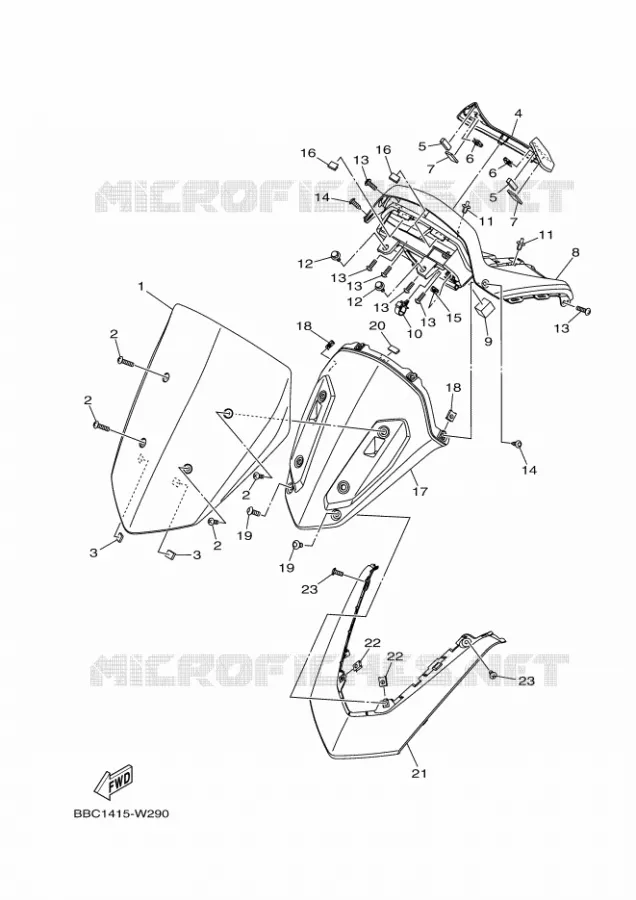 PARE BRISE Yamaha SCOOTER 155 2024 NMAX  GPD155-A
