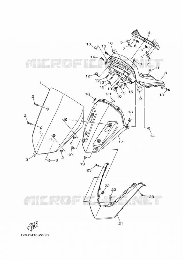 PARE BRISE Yamaha SCOOTER 155 2024 NMAX  GPD155-A