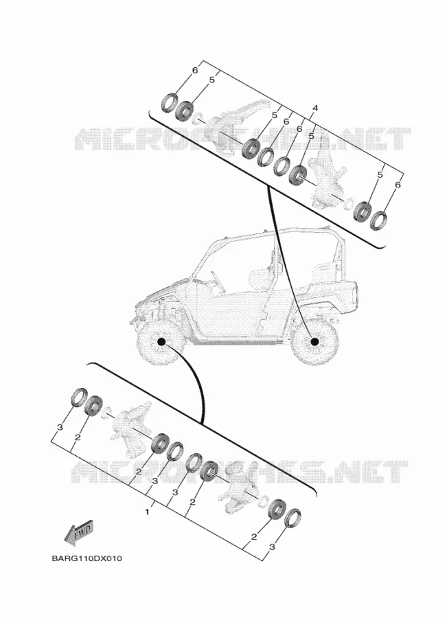 KIT PIECES D'ENTRETIEN Yamaha SIDE BY SIDE 850 2024 WOLVERINE  YXF850ES / YX85FPSR