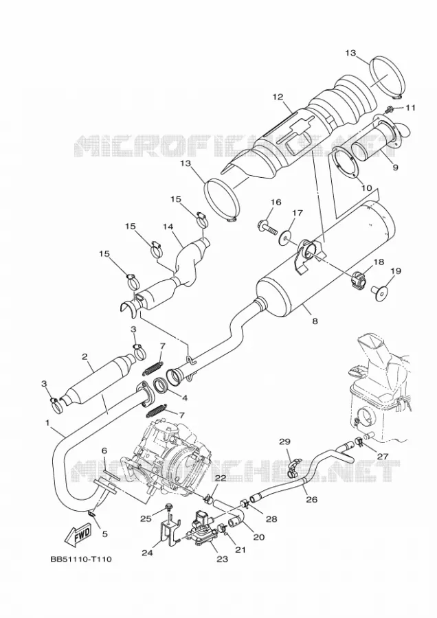 ECHAPPEMENT Yamaha QUAD 450 2024 KODIAK  YFM450FWBD