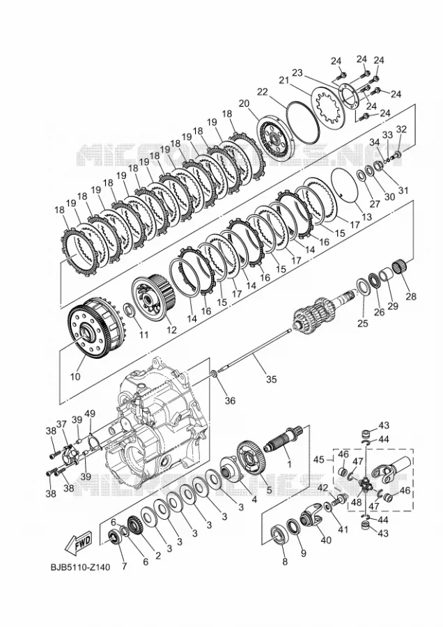 EMBRAYAGE Yamaha SIDE BY SIDE 1000 2024 YXZ  YXZ1000E