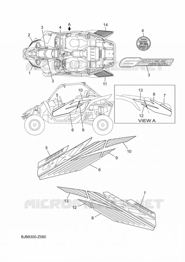 EMBLEME Yamaha SIDE BY SIDE 1000 2024 YXZ  YXZ1000E