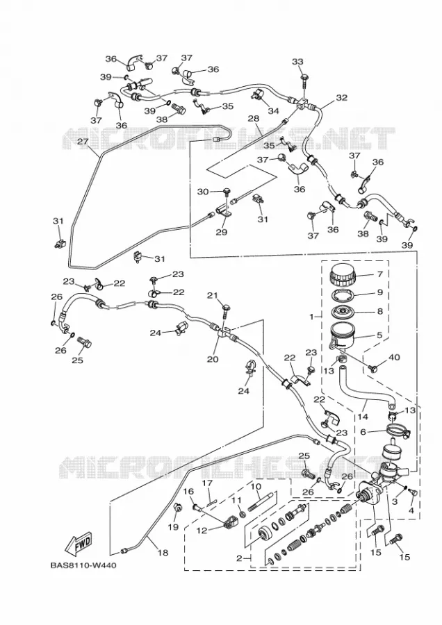 MAITRE CYLINDRE Yamaha SIDE BY SIDE 1000 2024 YXZ  YXZ1000E