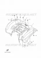 GARDE BOUE ARRIERE pour Yamaha KODIAK 700 EPS de 2024