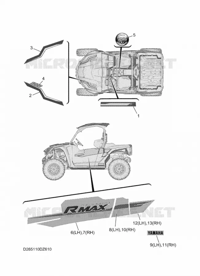 EMBLEME Yamaha SIDE BY SIDE 1000 2024 WOLVERINE  YXE1000EWS / YX10ERPLR