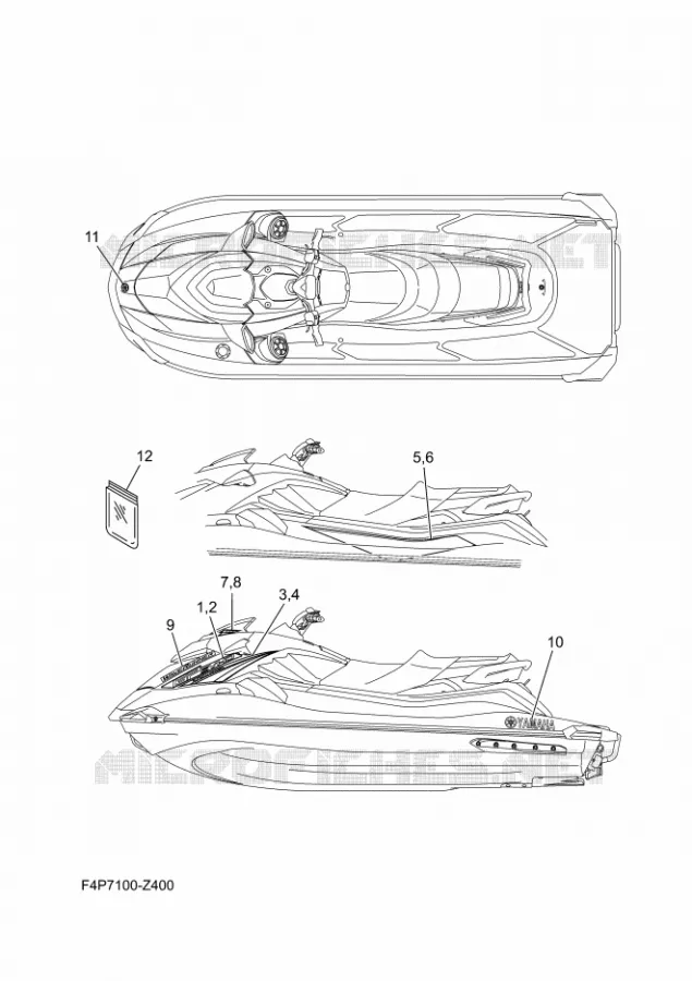 EMBLEME Yamaha WAVERUNNER 1800 2024 GP  GP1800C