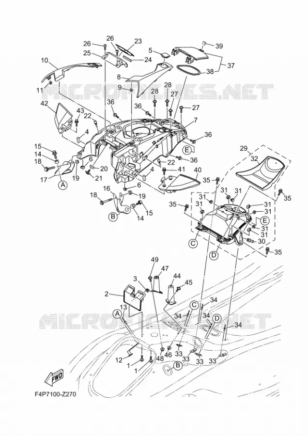 ENGINE HATCH 2 Yamaha WAVERUNNER 1800 2024 GP  GP1800C