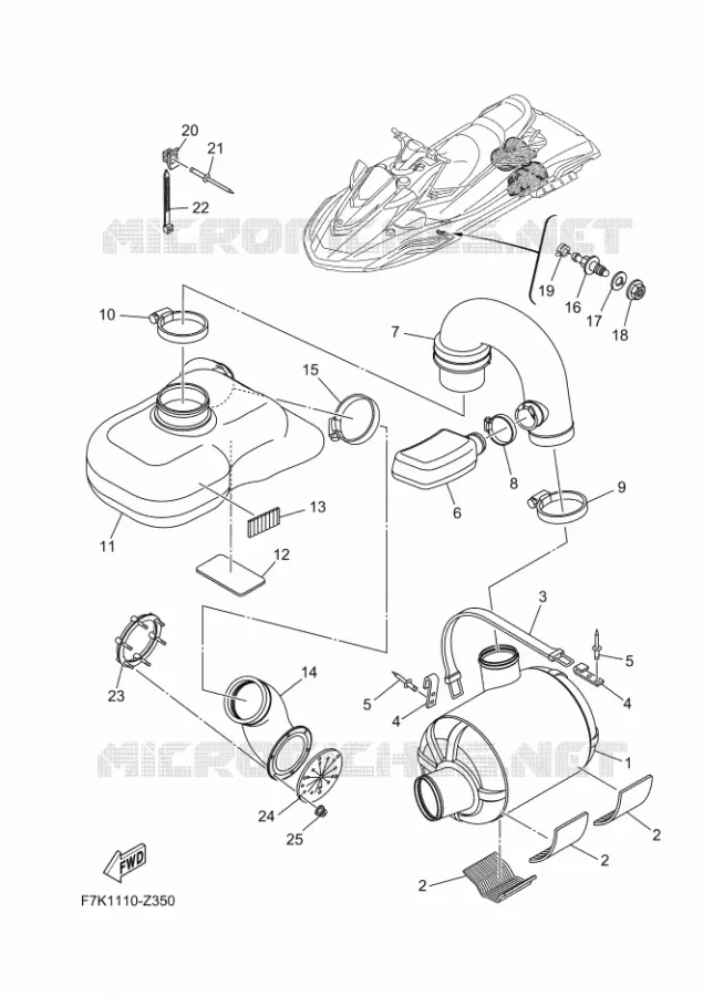 ECHAPPEMENT 3 Yamaha WAVERUNNER 1900 2024 FX  FX1900A