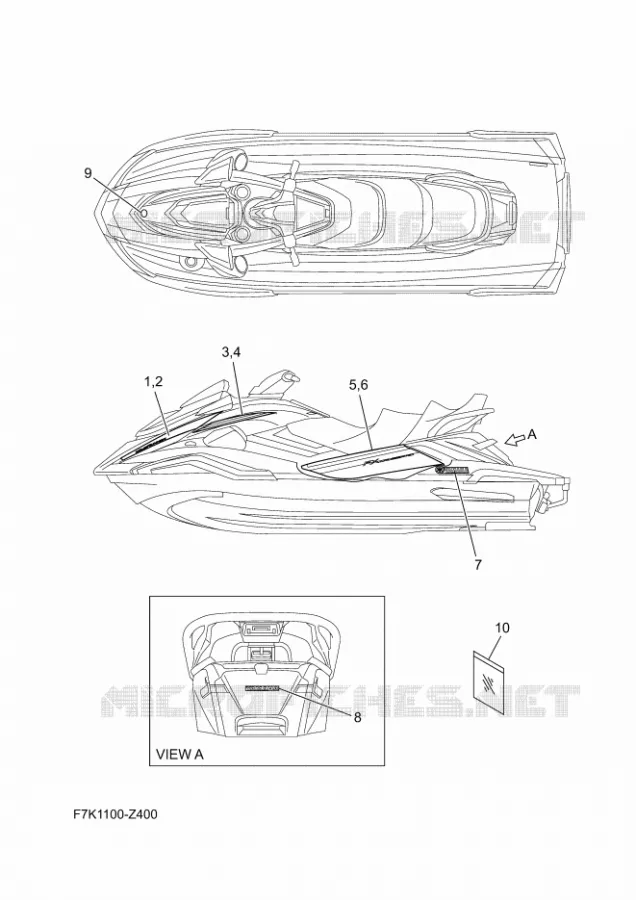 EMBLEME Yamaha WAVERUNNER 1900 2024 FX  FX1900A