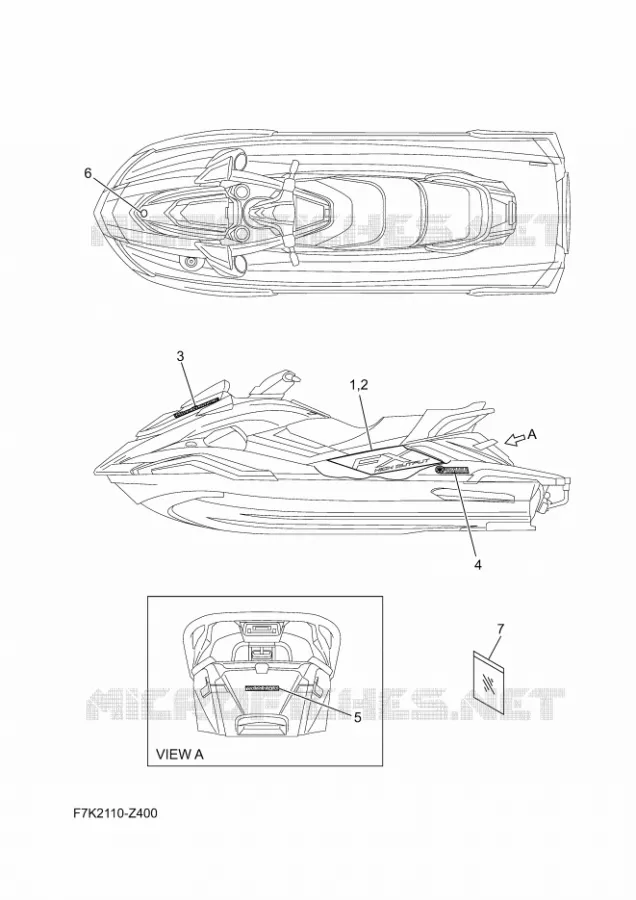 EMBLEME Yamaha WAVERUNNER 1900 2024 FX  FX1900B-A